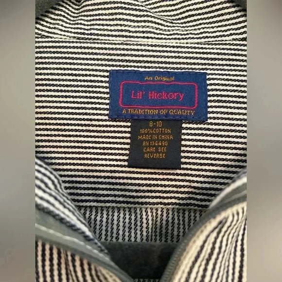 Lil Hickory 1/2 zip Cotton Shirt 8-10 - Picture 2 of 4